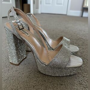 Steve Madden platform rhinestone heels